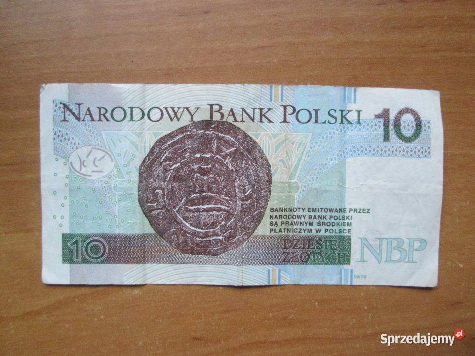 Banknot 10 z ciekawym numerem