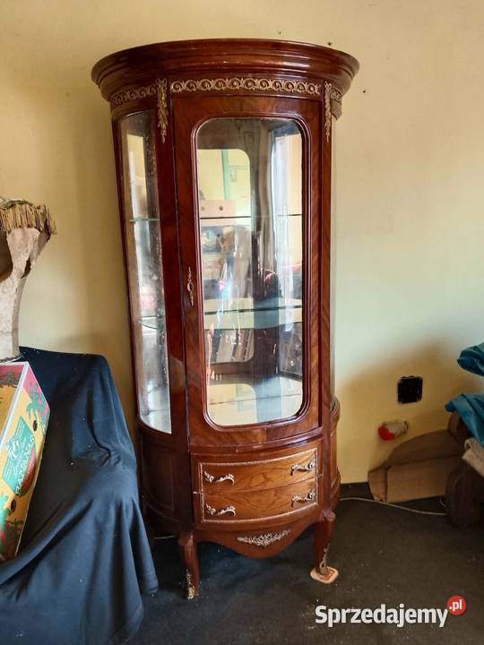 Witryna stylizowana okucia brąz Kredensy i witryny Siedlce