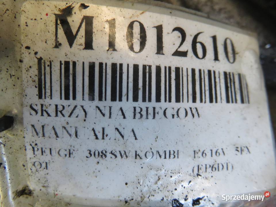 SKRZYNIA BIEGÓW PEUGEOT 308 16 16V 9682456310 sprzedam