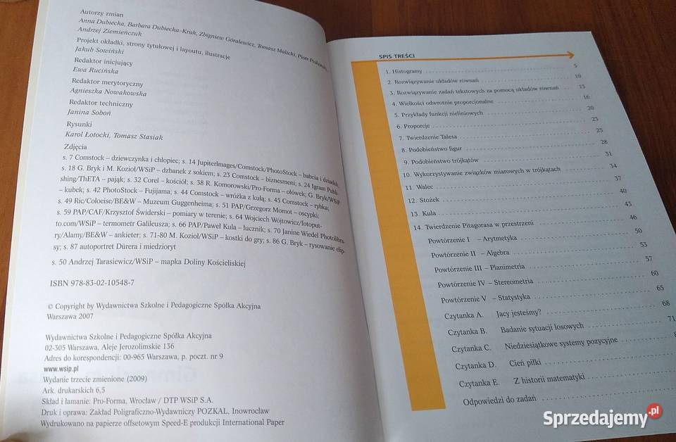 Matematyka 2001 gimnazjum klasa 3 zadania Anna