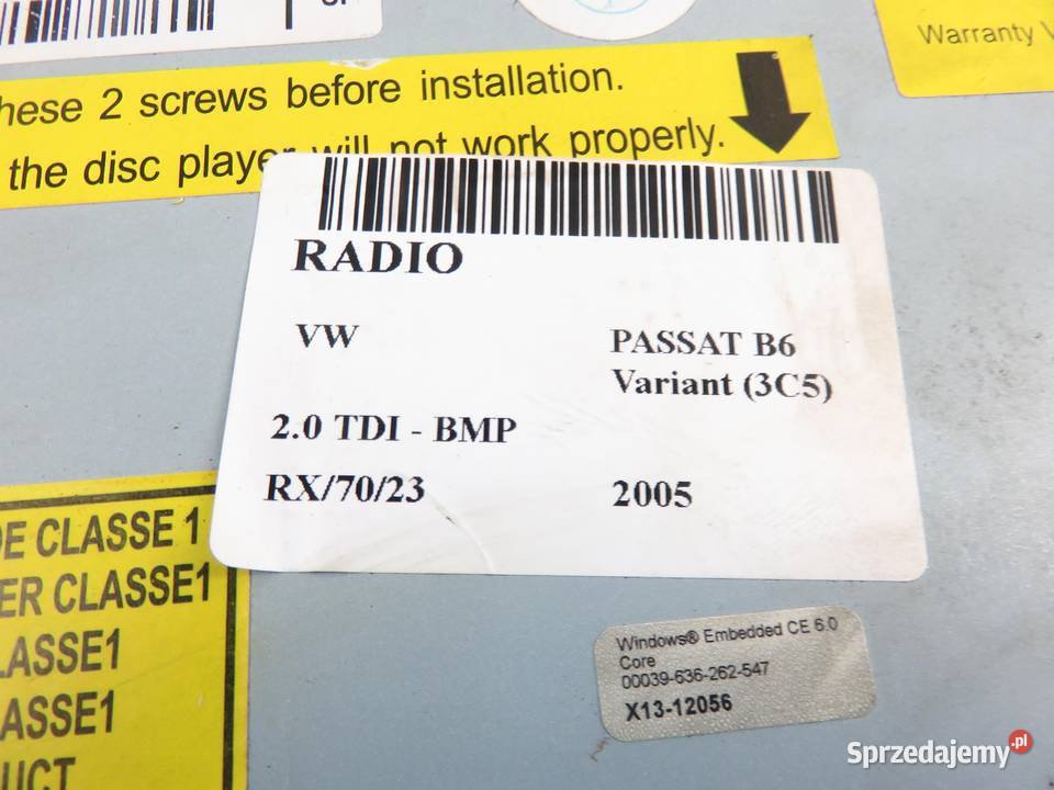 RADIO BLAUPUNKT PHILADELPHIA 835 VW SKODA SEAT