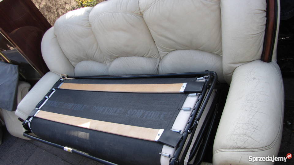 Stylowa rozkładana skórzana sofa francuska firma skóra Warszawa