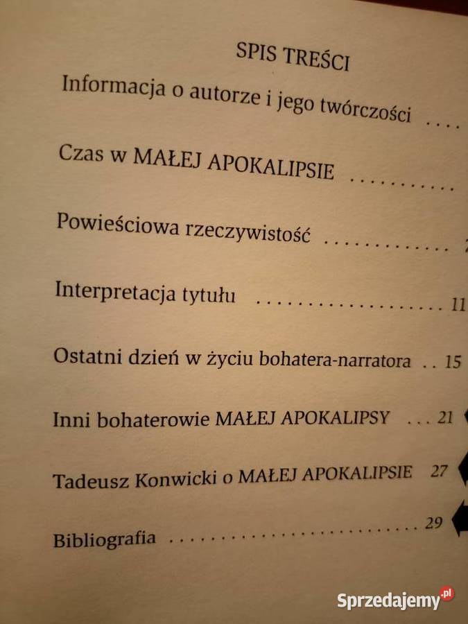 Mała Apokalipsa Konwicki analizy lektury szkolne Warszawa sprzedam