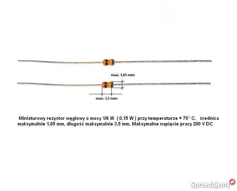 Oporniki do poduszek 24 Ohm 0165W 10 sztuk Rybnik