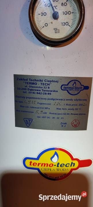 Gazowy podgrzewacz wody nierdzewny Stalowa Wola