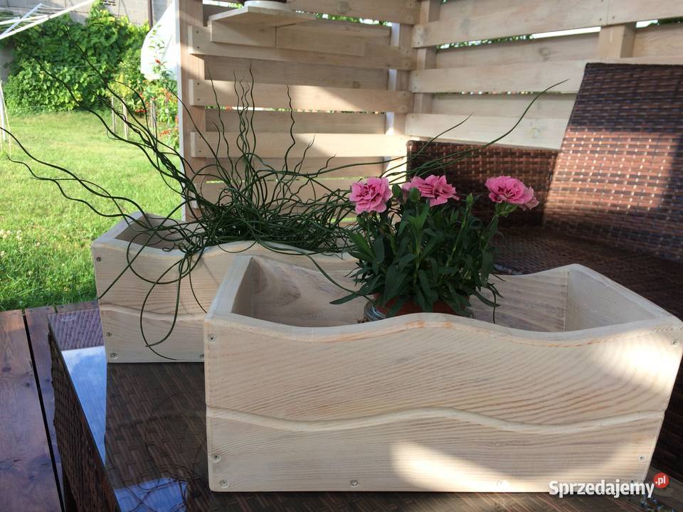 Donica drewniana kwietnik osłonka Krasów