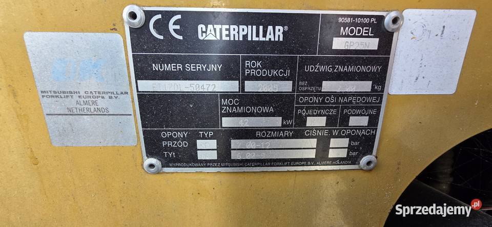 Wózek widłowy CAT GP25N sprzedam
