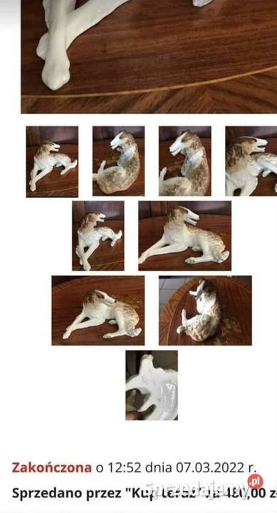 ŁOMONOSOWBORZOJ kolekcjonerska figurka łódzkie Pabianice sprzedam