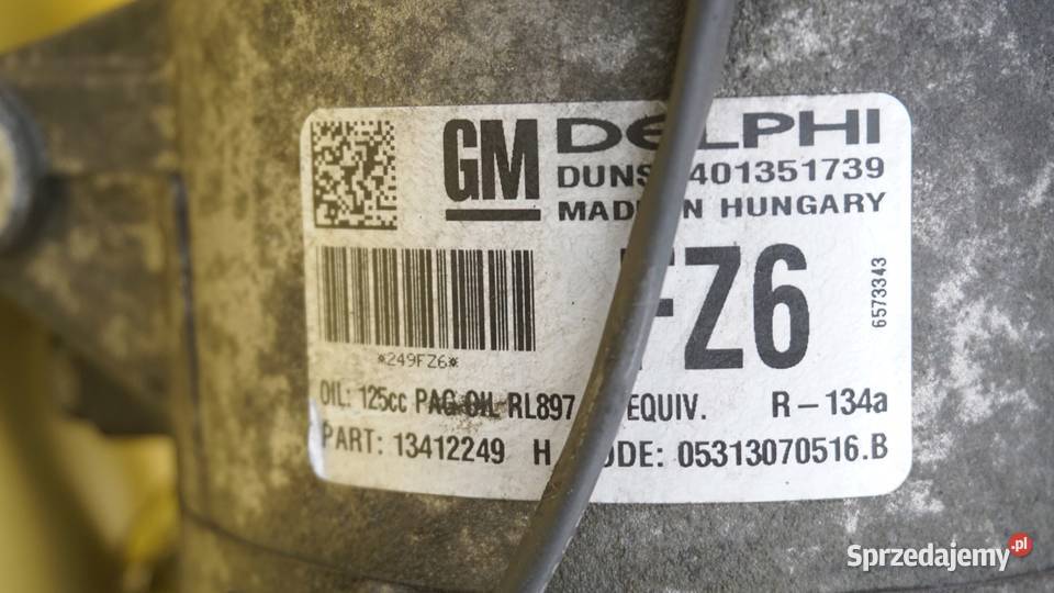OPEL ASTRA J ZAFIRA C 20 CDTI 15r A20DTH Kompresory klimatyzacji Suków