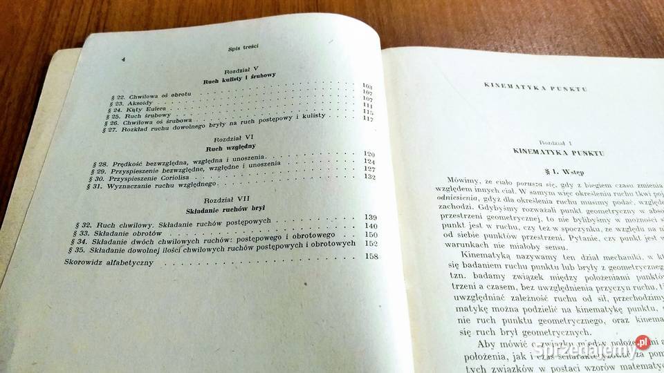Mechanika teoretyczna Tom 2 Kinematyka Wydanie 2 Książki naukowe i popularnonaukowe pomorskie Gdańsk