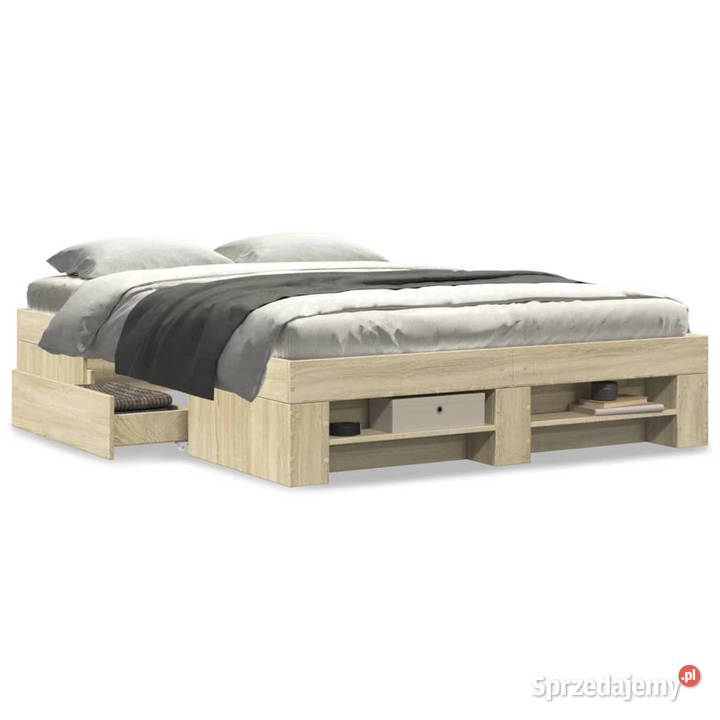 Łóżko bez materaca dąb sonoma 140x190 WM3295501 sprzedam