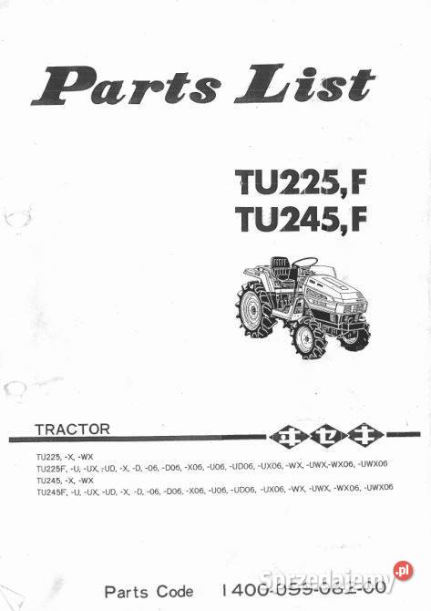 Iseki TU220 TU225 TU240 TU245 katalog części motoryzacja, transport Kielce