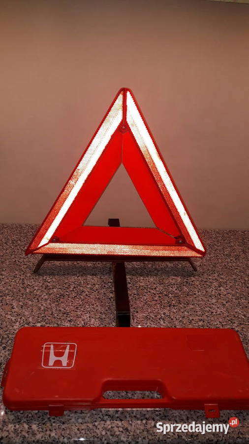 Trójkąt ostrzegawczy Honda z walizką Głuchołazy sprzedam