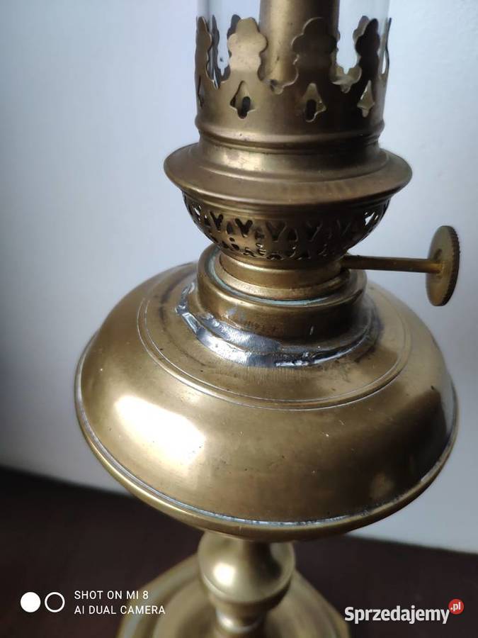 stara mosiężna lampa naftowa miniaturka Kraków sprzedam