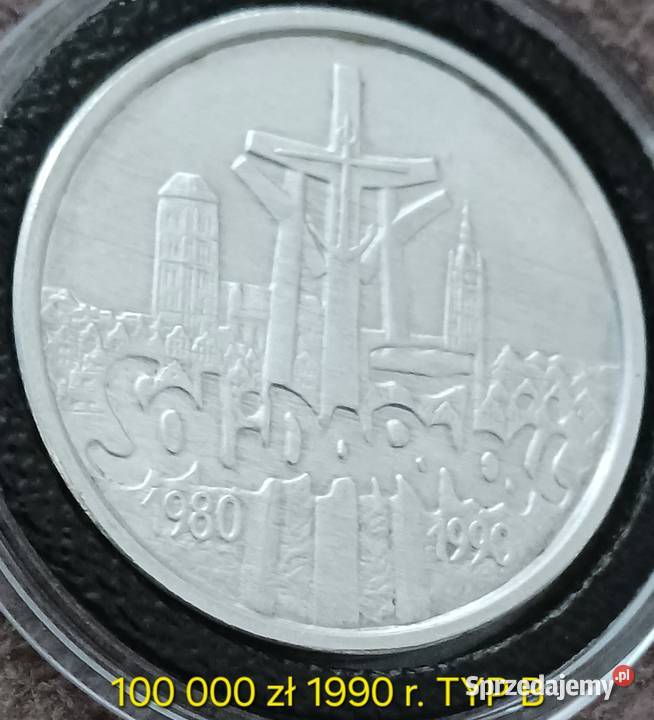 100 000 Solidarność 1990 r TYP B 2 mennicze Numizmatyka wielkopolskie