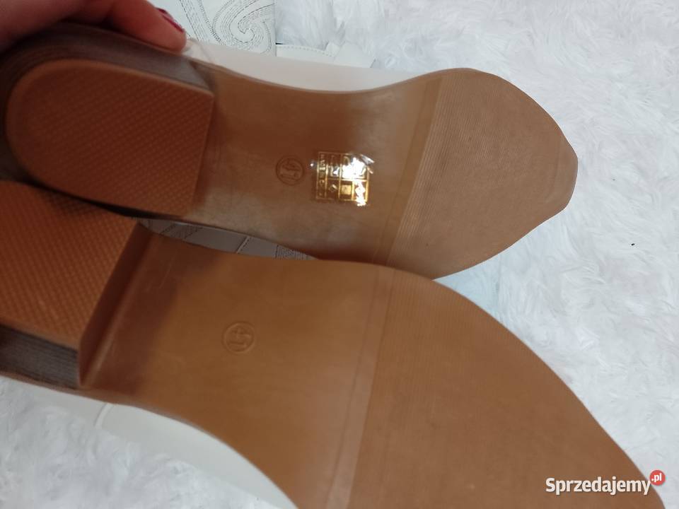 4041 Białe wyszywane Kozaki kowbojki NOWE 26.5cm małopolskie