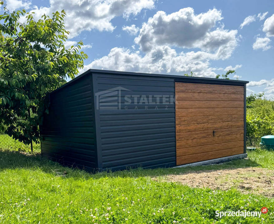 Garaż Blaszany 5x4 Brama uchylna drewnopodobny Sprzedaż Kraków