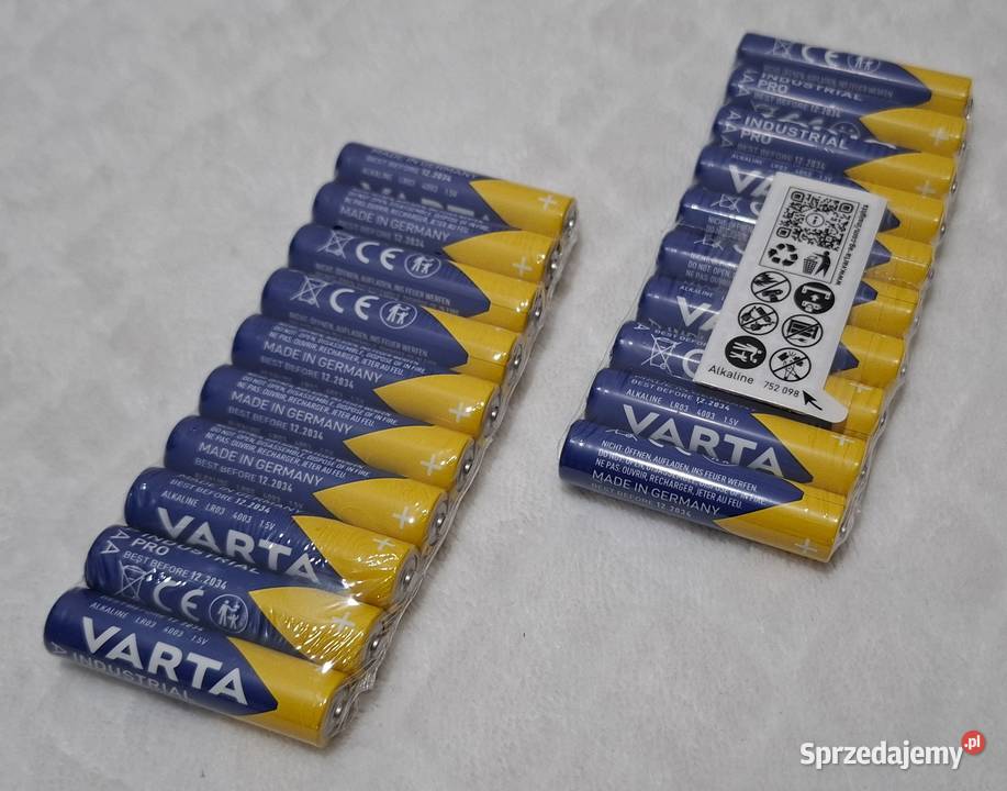 Bateria AAA LR03 15V Varta Industrial PRO 10 Czeladź sprzedam