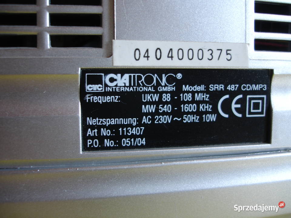 RFadiomagnetofon z CD CLATRONIC SRR487