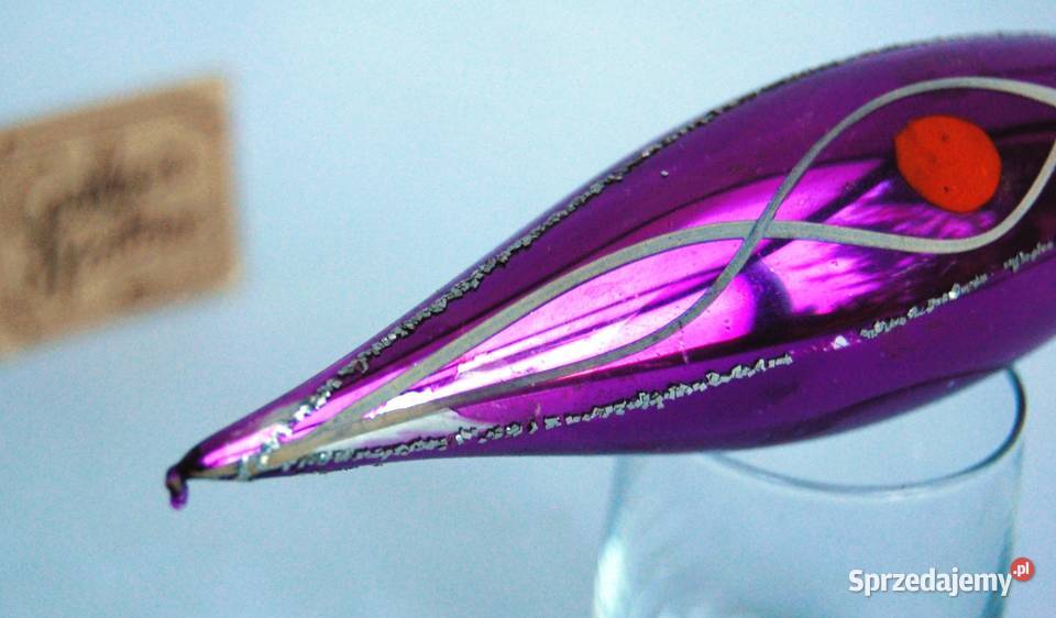 Stara bombka szklana ręcznie malowana sopel sprzedam