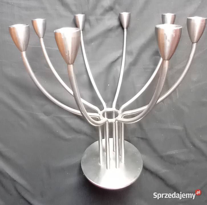 Świecznik kandelabr Vintage ośmioramienny Antyki Koźminek sprzedam