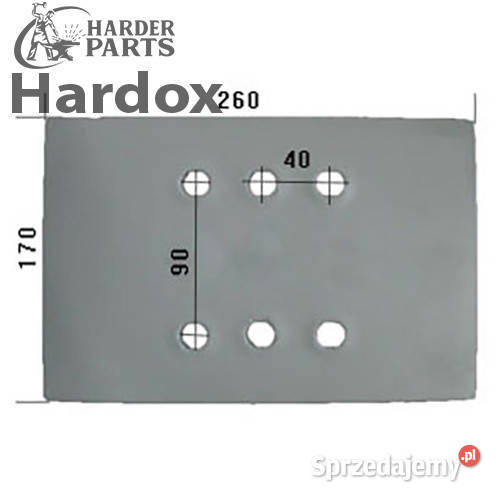 Piętka płozy duża HARDOX 415164S części do pługa nieuszkodzony Suwałki
