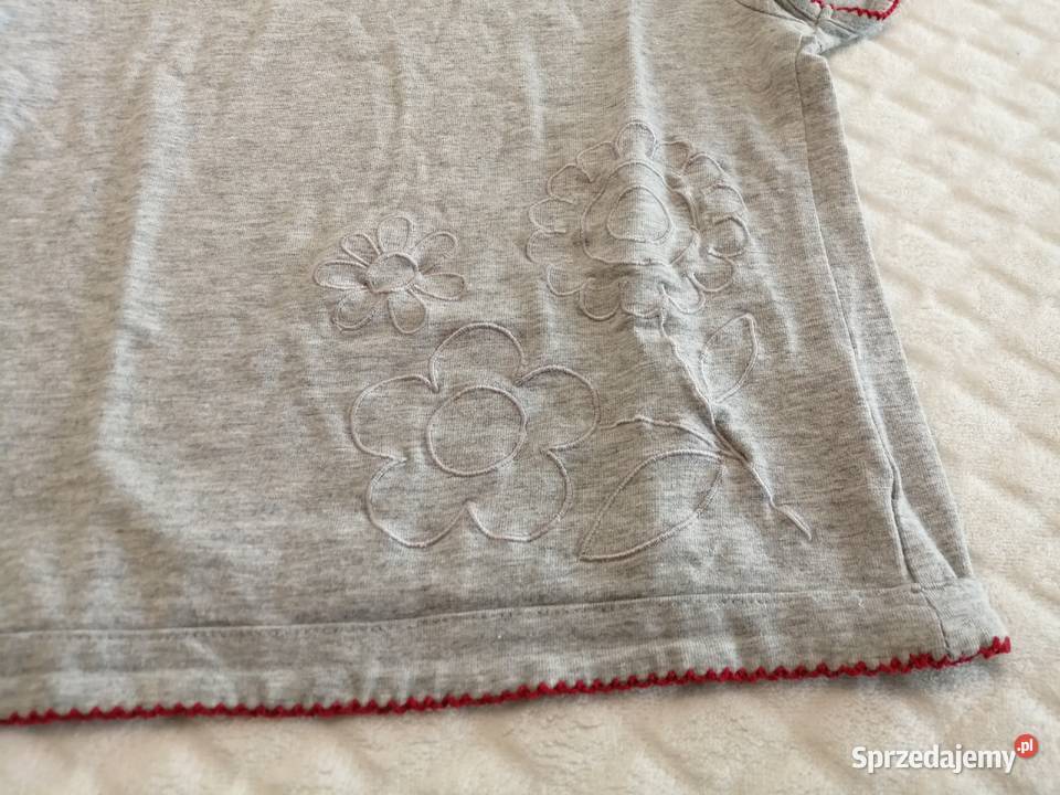 Koszulka krótki rękaw dziewczęca kwiatki 92 Czeladź