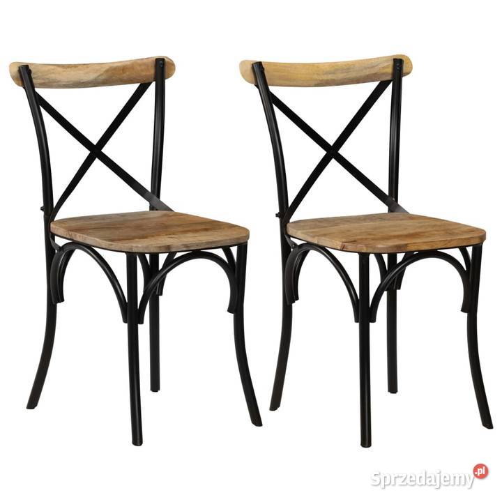vidaXL Krzesła stołowe, krzyżowe,247316