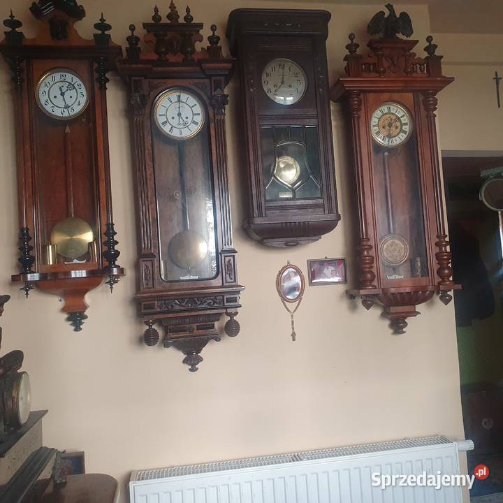 Kompletny zegar linkowyporcelana seledynka 185 Antyki, Sztuka, Kolekcje Wrocław sprzedam