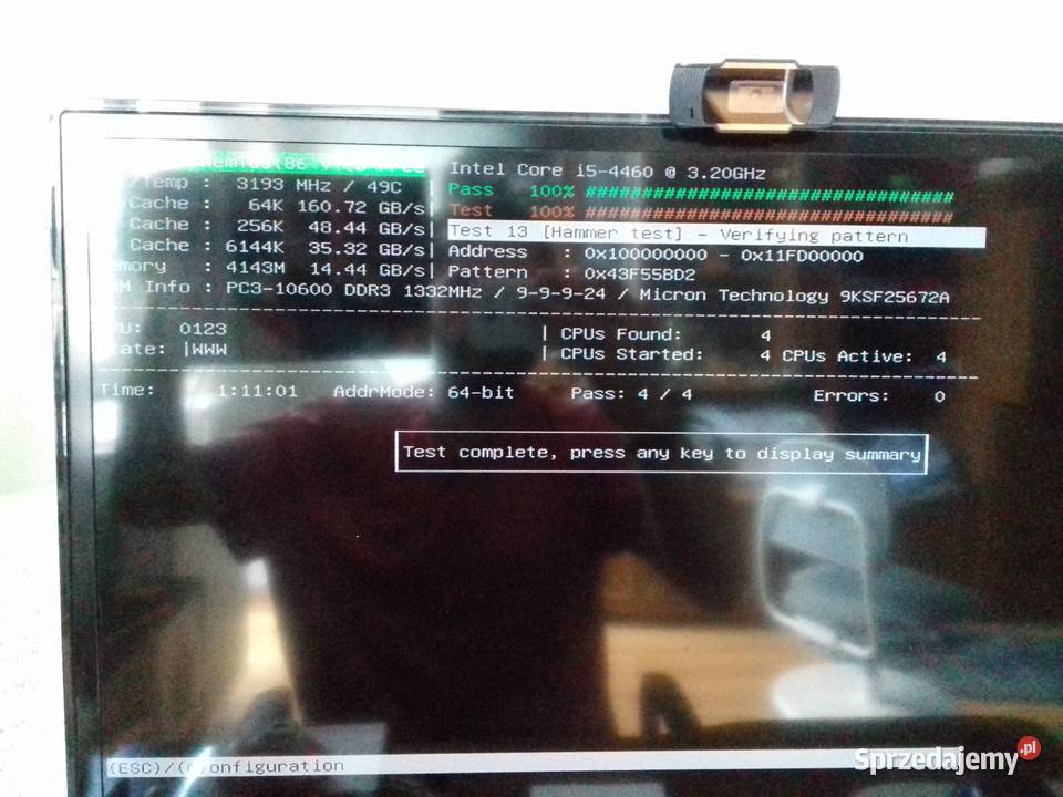 Micron DDR3 4GB2GB2GB 1333MHz PC3L 10600 DIMM Pamięci Bydgoszcz