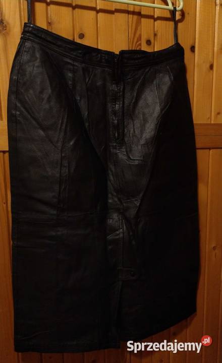Skórzana spódnica LOTUS midi M L PRL wysyłka Warszawa sprzedam