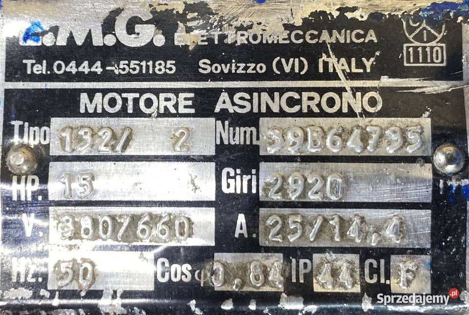 silnik elektryczny 11kW 2920obr 3fazowy Pigża