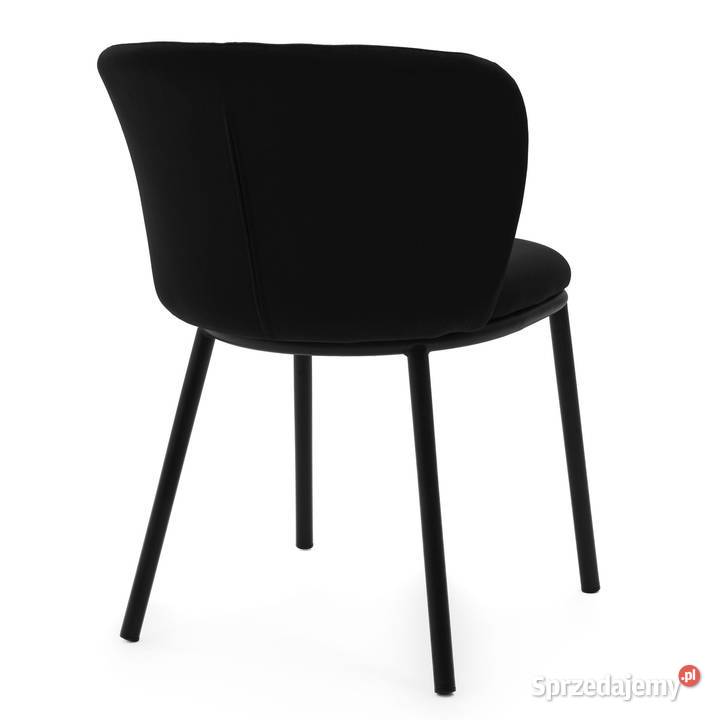 Czarne Krzesło Tapicerowane Bari Wysyłka 24H wielkopolskie sprzedam