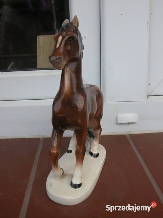 porcelanowa figurka koń Sitzendorf Gorzów Wielkopolski