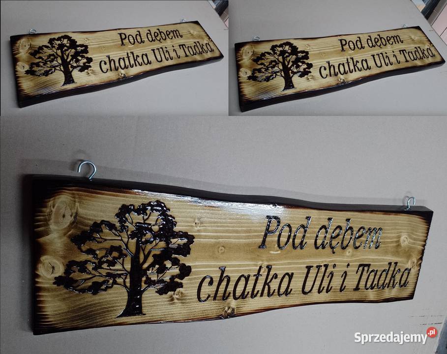 WYPALANIE na drewnie grawerowanie na desce szyld Roczyny