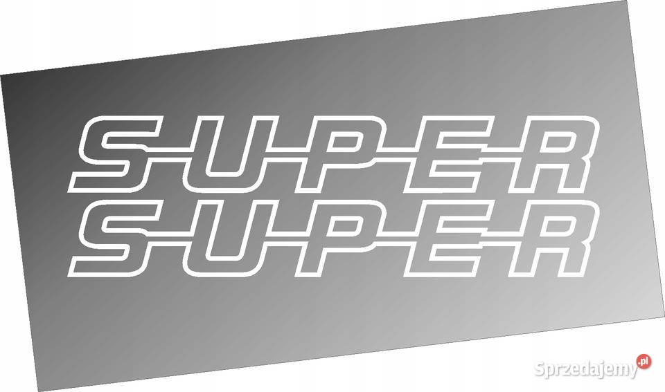 Naklejki SUPER 50x7 białe SCANIA TIR 2 szyba Motoryzacja Kobierno