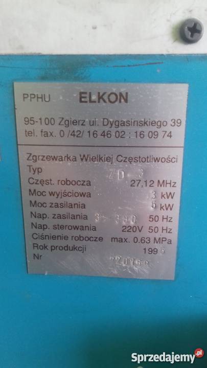 Zgrzewarka Elkon WCZ Łódź