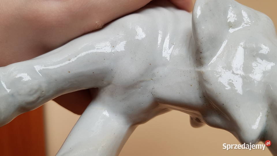 Duża sygnowana figurka Słonia Słoń Steatyt Dąbrowa Górnicza