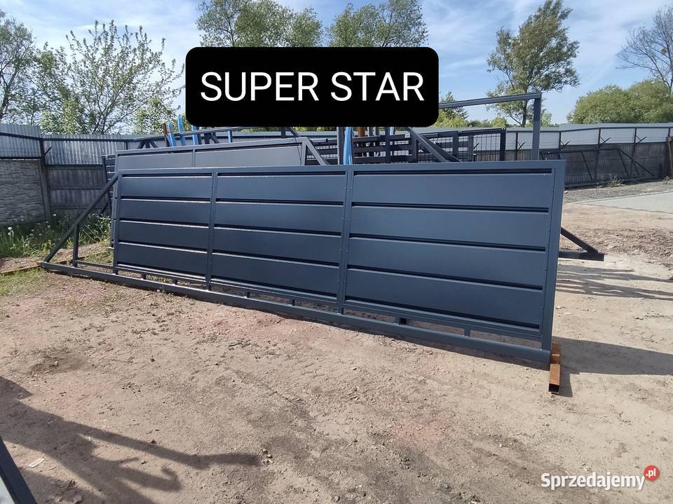 Brama przesuwna panelowa pełna 4 m SUPER STAR Tomaszów Lubelski
