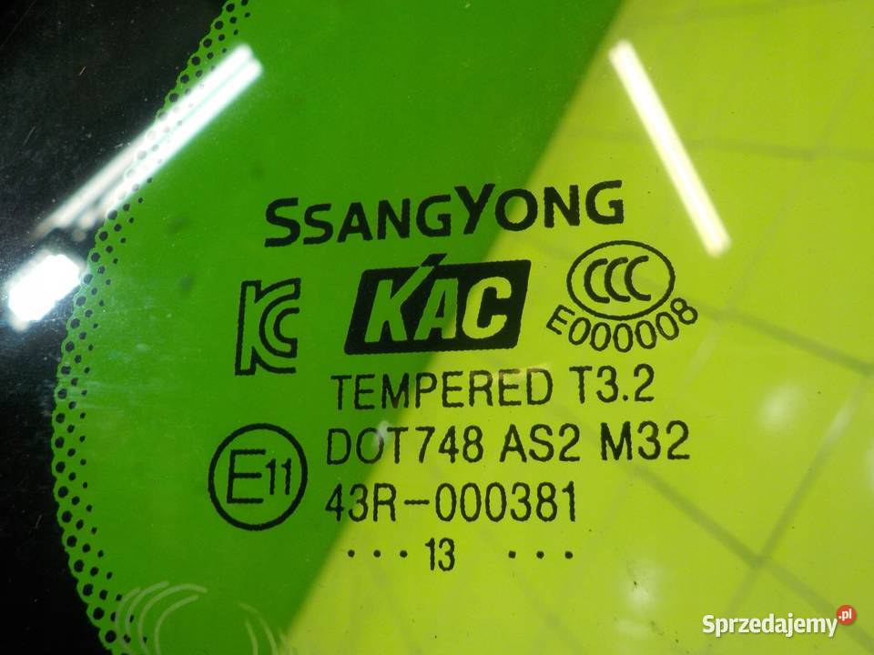 SSANGYONG RODIUS II TURISMO 20 B 14r szyba mazowieckie Suków