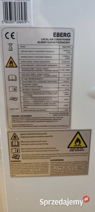 Sprzedam klimatyzację przenośną Spalice