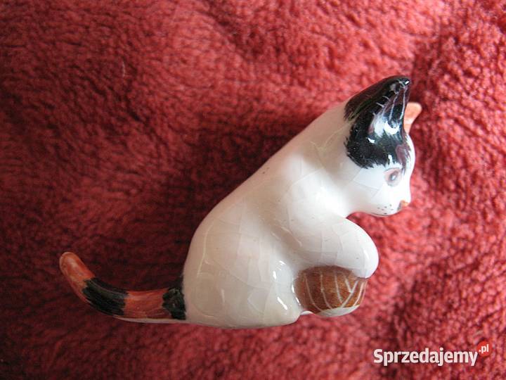 Kot malutki kotek figurka z porcelany 3 x 5 x 15 mazowieckie Siedlce