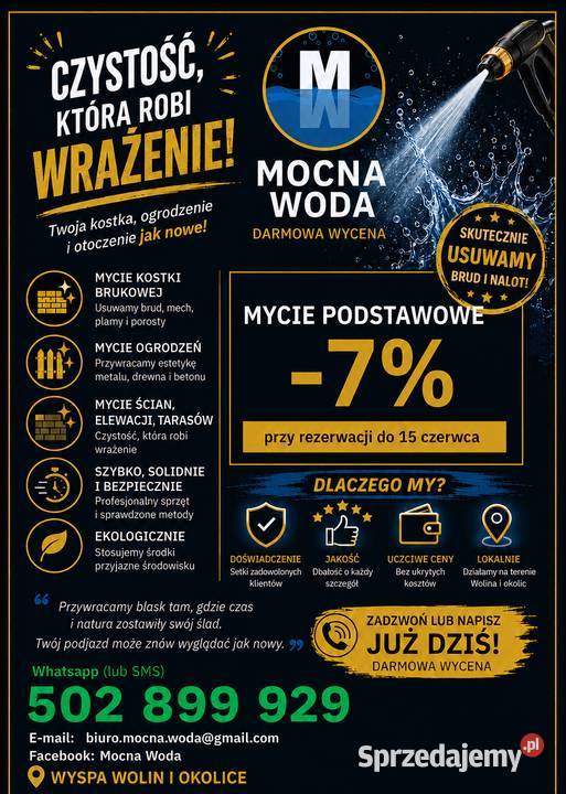 Mycie kostki brukowej Wolin
