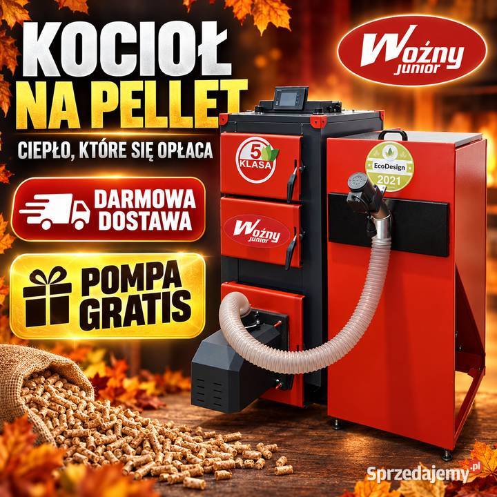 Kocioł piec co 24kW na pellet do 280m2 5 klasa Krosno