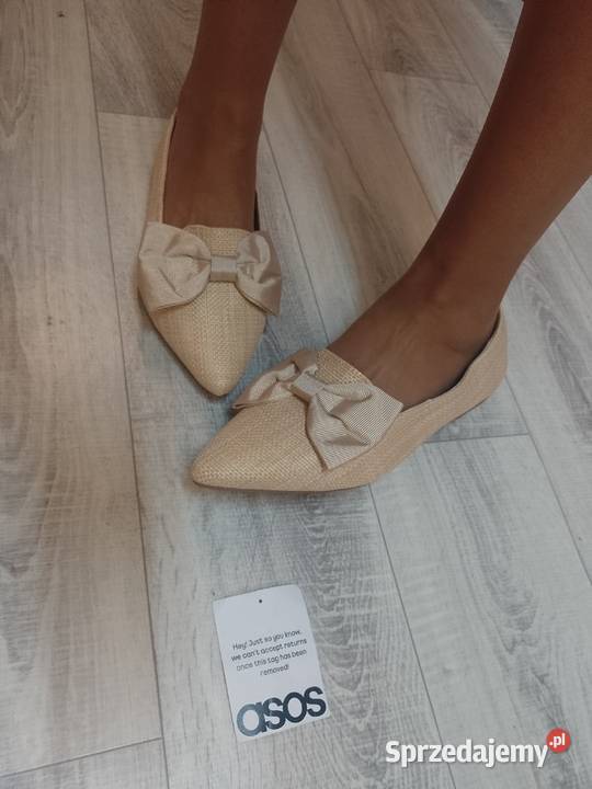 41 ASOS Beżowe Baleriny mokasyny letnie z małopolskie Kraków