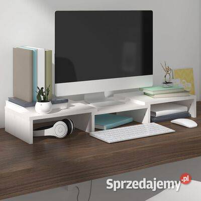 vidaXL Podstawka na monitor biała 60x24x105 lite RTV Warszawa sprzedam