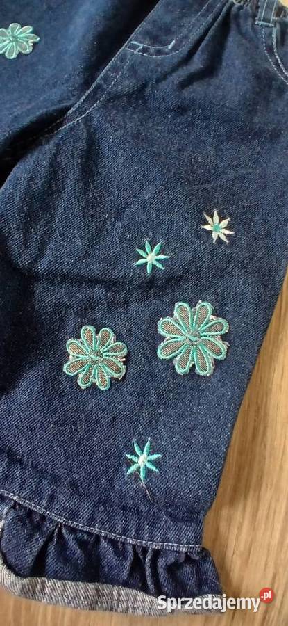 Spodnie z haftowanymi kwiatkami różowy kujawsko-pomorskie Grudziądz