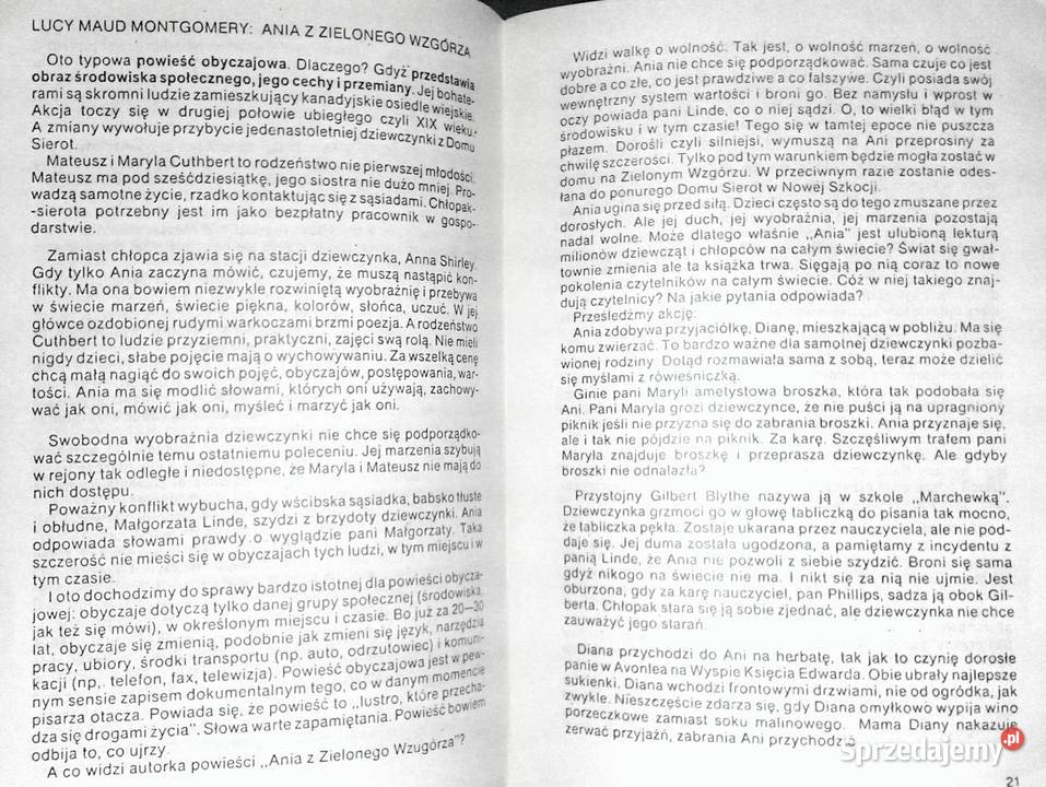 Opmówienie lektur szkolnych klasy 6 szkoły miękka sprzedam