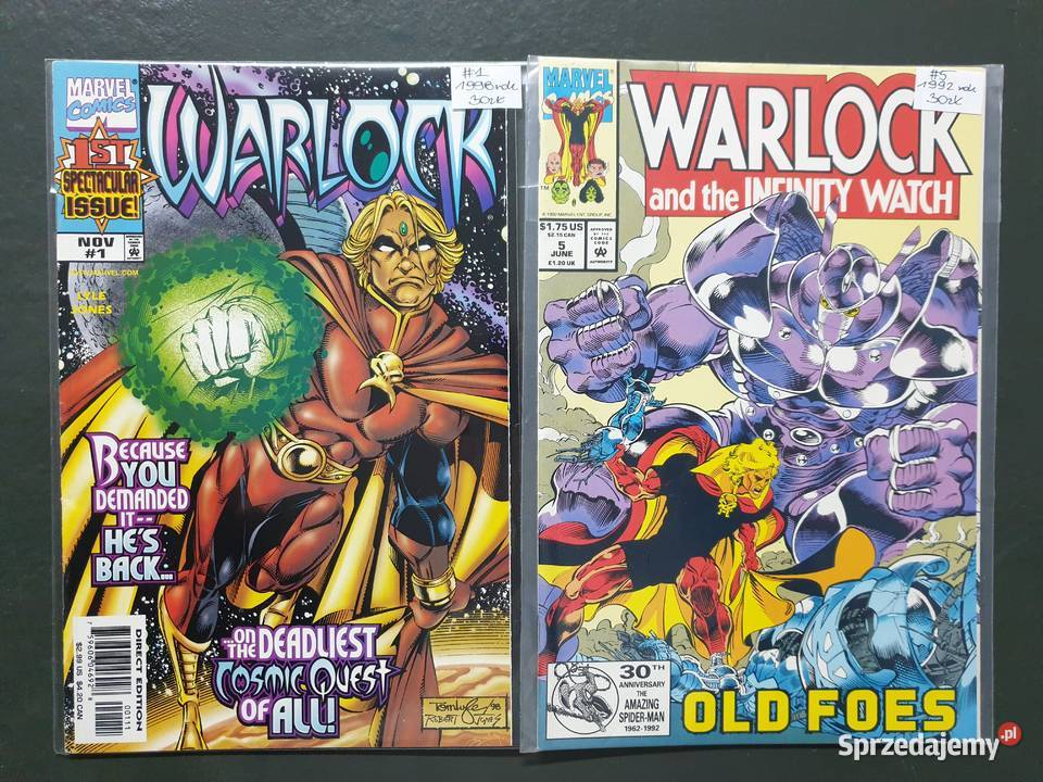 Warlock zestaw 10 oryginalnych komiksów Marvel Gdynia