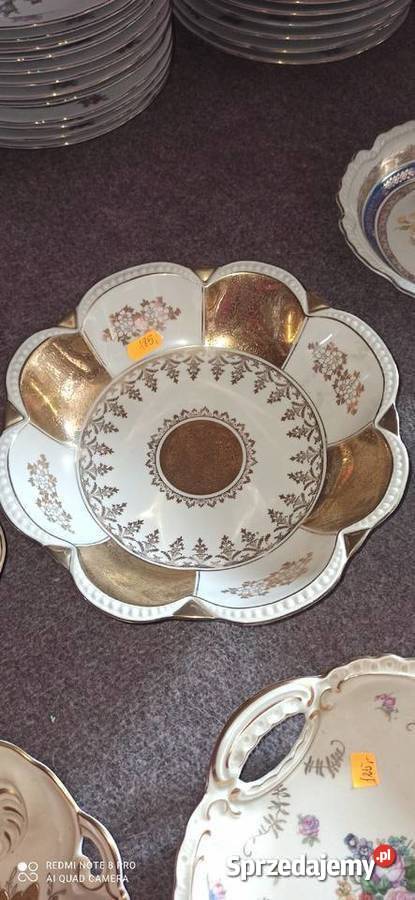 Patera Syg Oskar Schlegelmilch Ecru Ze złotem Gdańsk